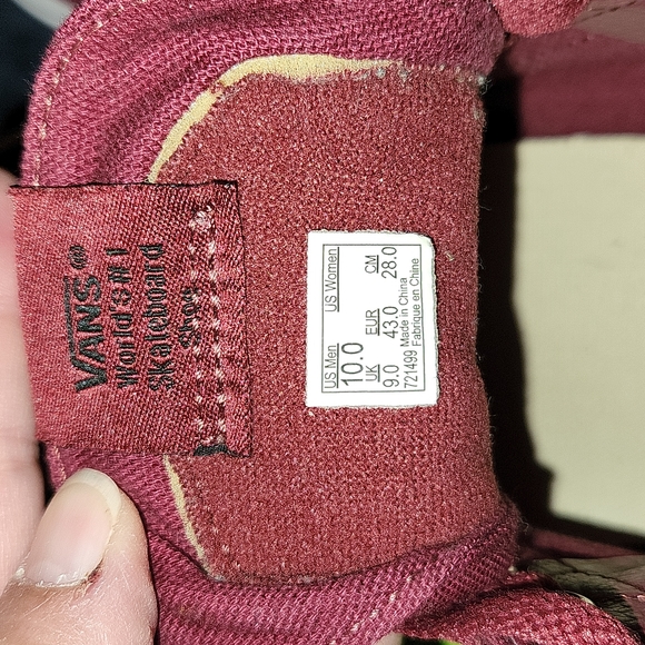 🌹🎉Host Pick🎉🌹Like New!! VANS BURGUNDY HIGHTOPS - Picture 6 of 8